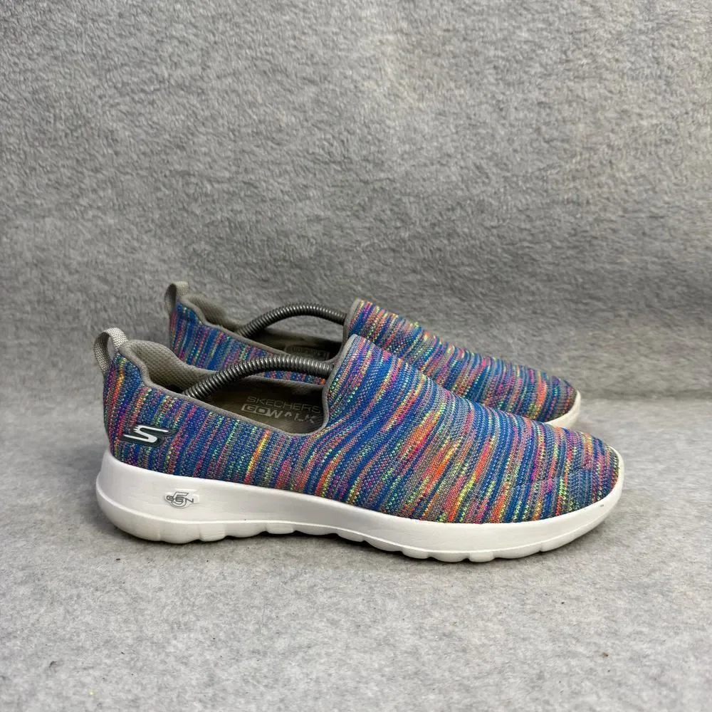 Skechers Shoes Women Size 7.5 Go Walk Multicolor Rainbow Slip On Comfort Sneaker